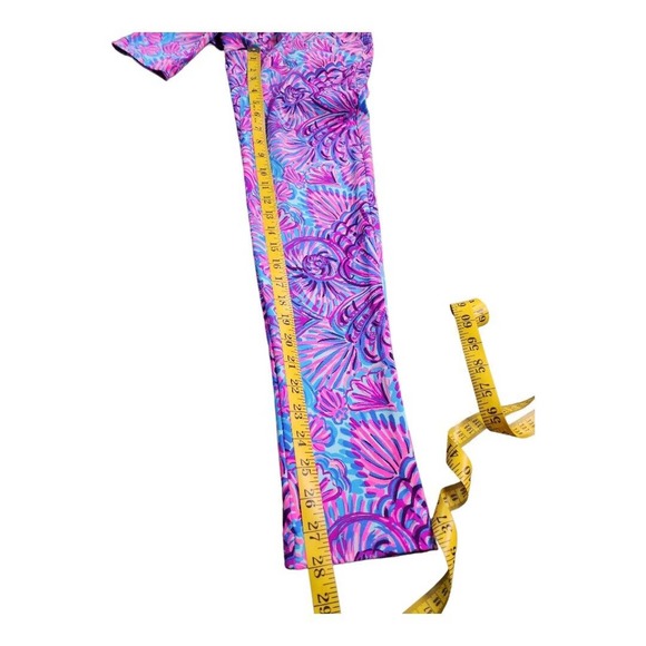 NWT LILLY PULITZER CORSO PANT TURQUOISE OASIS SHELLEIDOSCOPE GOLF Size 00 $138 - Picture 8 of 9
